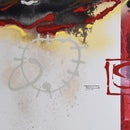 Detalle inferior izquierdo que incluye la firma del artista.