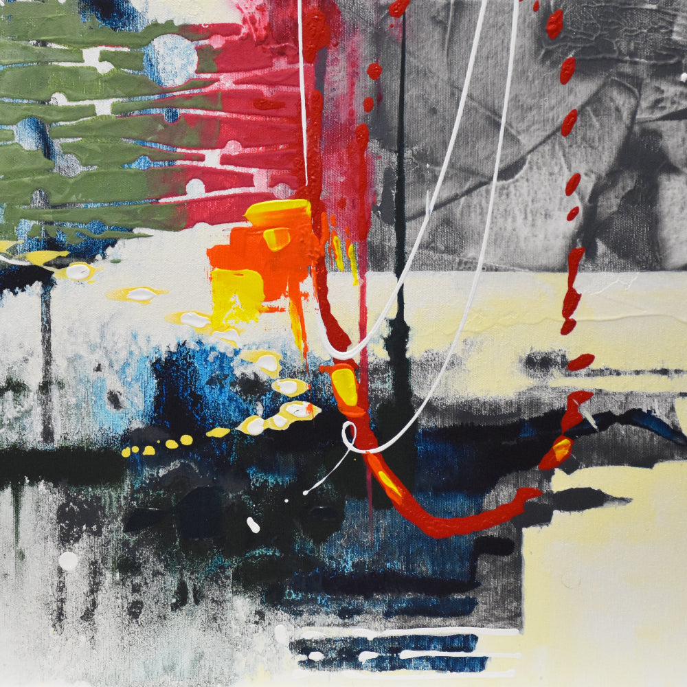 Tonos azul y negro, empastes y dripping