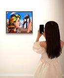 Cuadro arte figurativo original "Selfie Madroño" de Trujillo. 