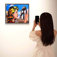 Cuadro arte figurativo original "Selfie Madroño" de Trujillo. 