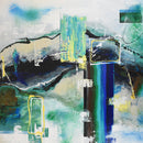 Obra completa realizada en acrílico sobre lienzo con dimensiones de 146 x 114 x 3,5 cm.