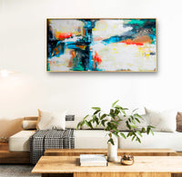 Reflexión 1, Acrílico Abstracto sobre Lienzo 114x56cm | Trujillo - trujilloart.com